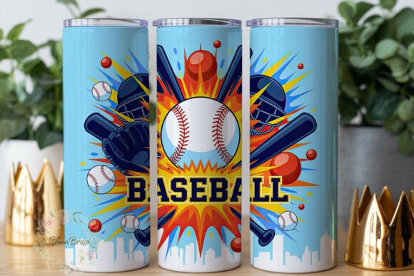 Baseball Fire Power 20oz Tumbler Wrap