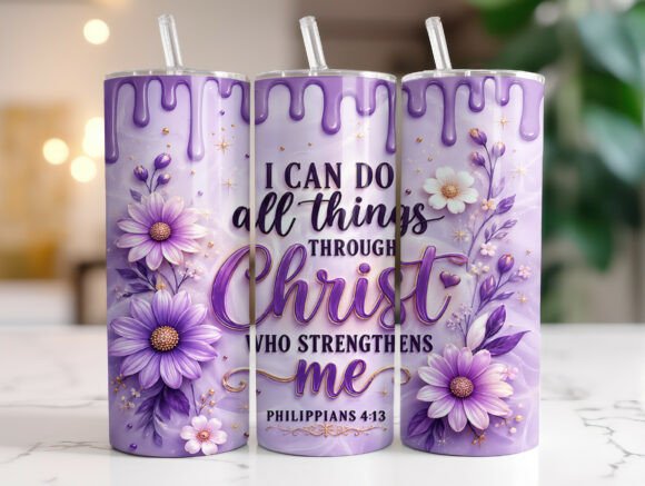 Christian Bible Verse 20oz Tumbler Wraps
