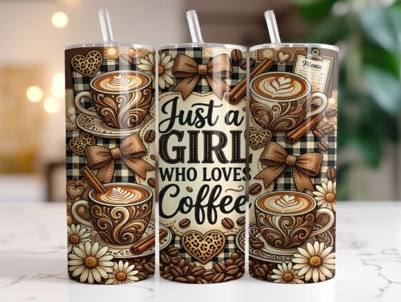 Coffee Lover Girl Tumbler Sublimation