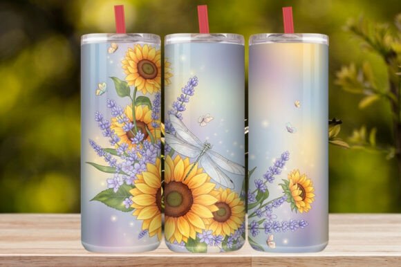 Golden Sunflower Bliss Tumbler Wrap