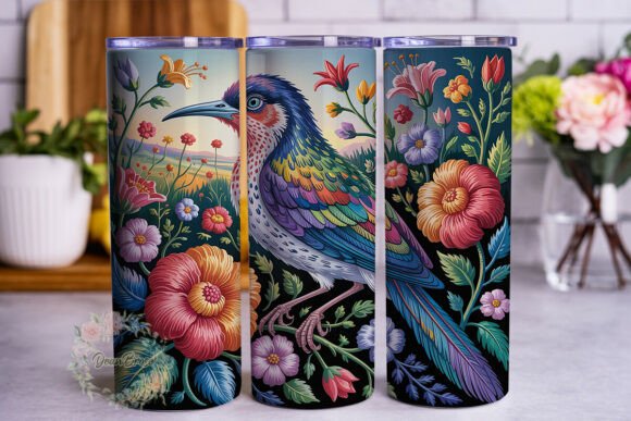 Hummingbird Floral Garden 20oz Tumbler W