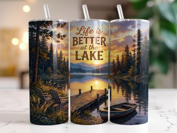 Lake Life Better at the Lake Tumbler PNG