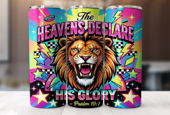 Lion Bible Verse 20oz Tumbler Wrap