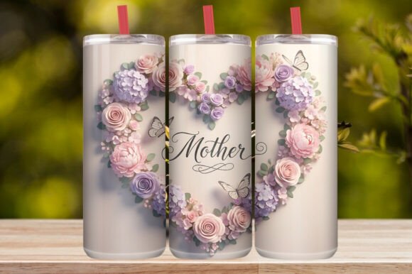 Mother’s Day Tumbler Wrap PNG