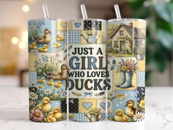 Patchwork Duck Lover 20oz Tumbler PNG