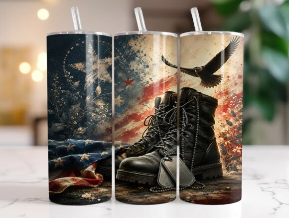 Patriotic Veteran Tribute Tumbler Wrap