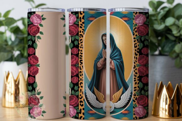 Religious Floral Leopard 20oz Tumbler