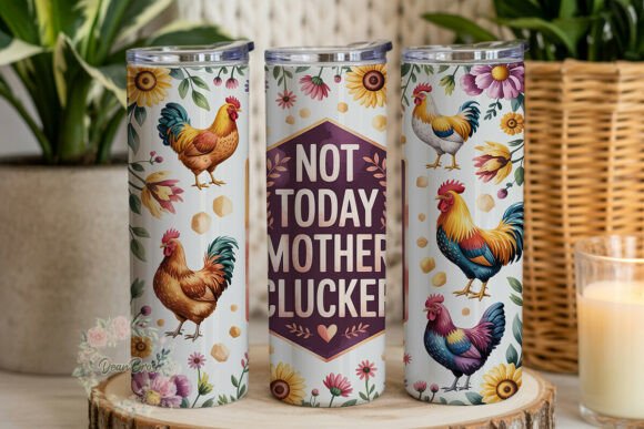 Rustic Farm Chicken 20oz Tumbler Wrap
