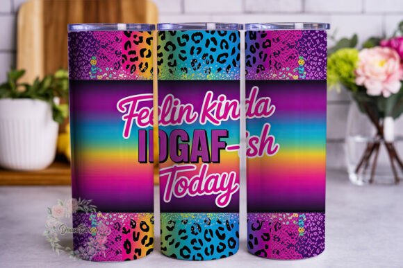 Sassy Leopard Print Glitter 20oz Tumbler