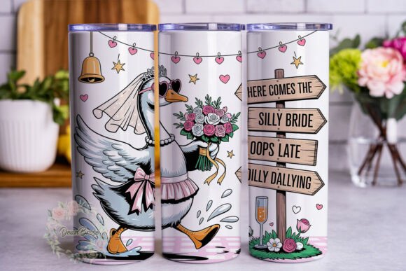 Silly Bride Wedding Goose 20oz Tumbler